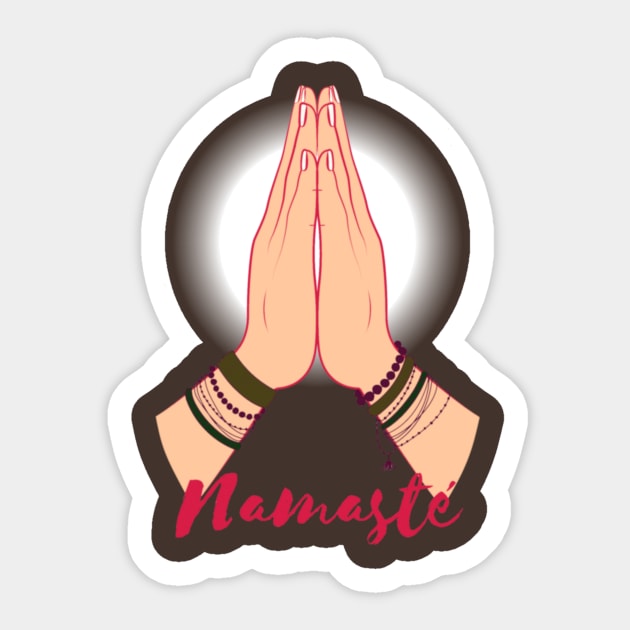 Namaste Hands 2 Sticker by ShineYourLight